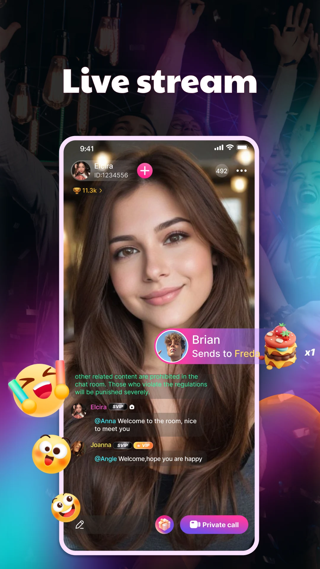 HeyParty - Chat room & Live screenshot